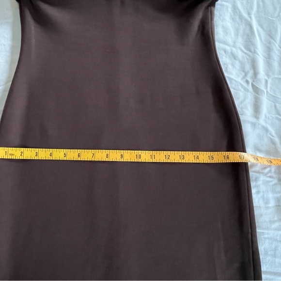 Douglas Hannant Stunning Wool like Scoop Neck Bodycon Pencil Dress Brown Plum 10 - Picture 14 of 15